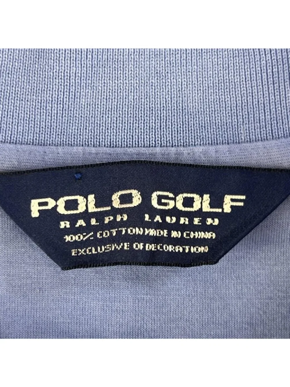 Polo Golf Ralph Lauren Mens XL Blue Windowpane Polo Shirt 100% Cotton